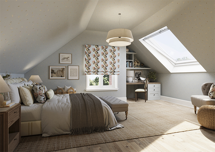 Upton, Aprils Bloom Smokes - Roman Blind - Image 6